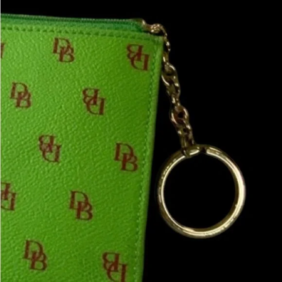 Dooney & Bourke Lime Green Logo Wristlet - Picture 5 of 8